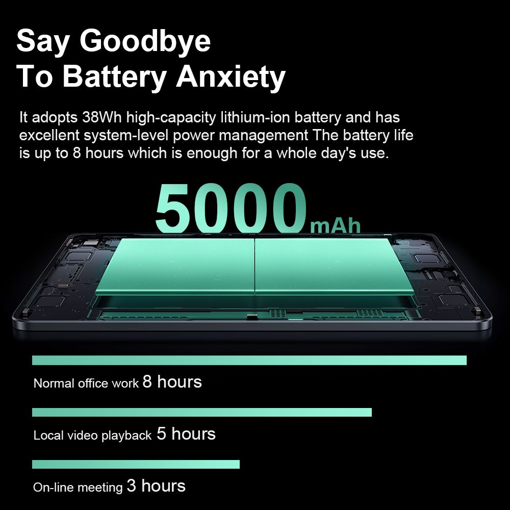 Ninkear T40 Tablette PC 2 en 1, écran tactile IPS 14'' 1920*1200, Intel N100 4 cœurs 3,4 GHz, 16 Go de RAM, 512 Go SSD, WiFi 6, Bluetooth 5.2, batterie 5000 mAh, clavier Bluetooth rétroéclairé RVB détachable, 1 * USB-C complet, 1 * USB-C de données uniquement, 1 * Micro HDMI