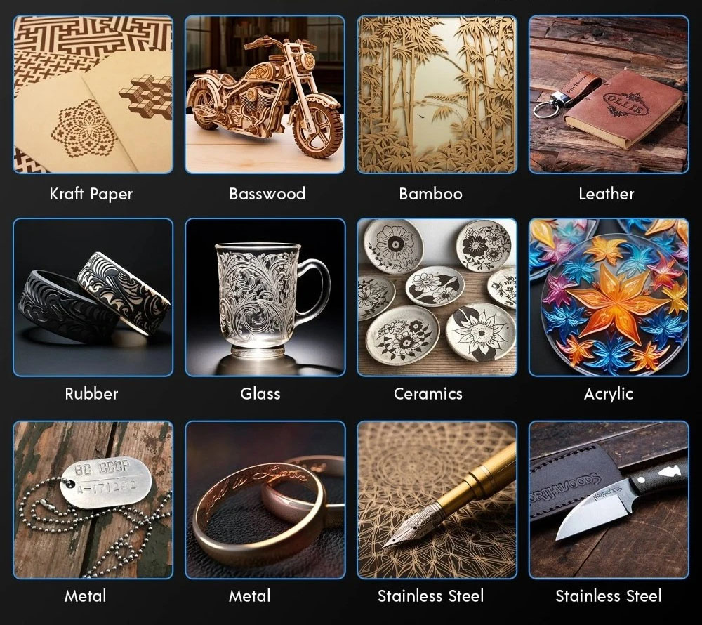 LONGER RAY5 20W Laser Engraver Cutter, Fixed Focus, 0.08*0.1mm Laser Spot, Color Touchscreen, 32-Bit Chipset, Support APP Connection, Working Area 375*375mm