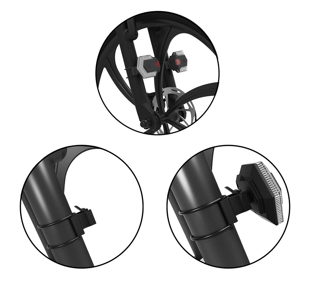 Cycling Wireless Turning Signal Light Visible Day and Night USB Charging for Bike, Electric Bycicle and Scooter