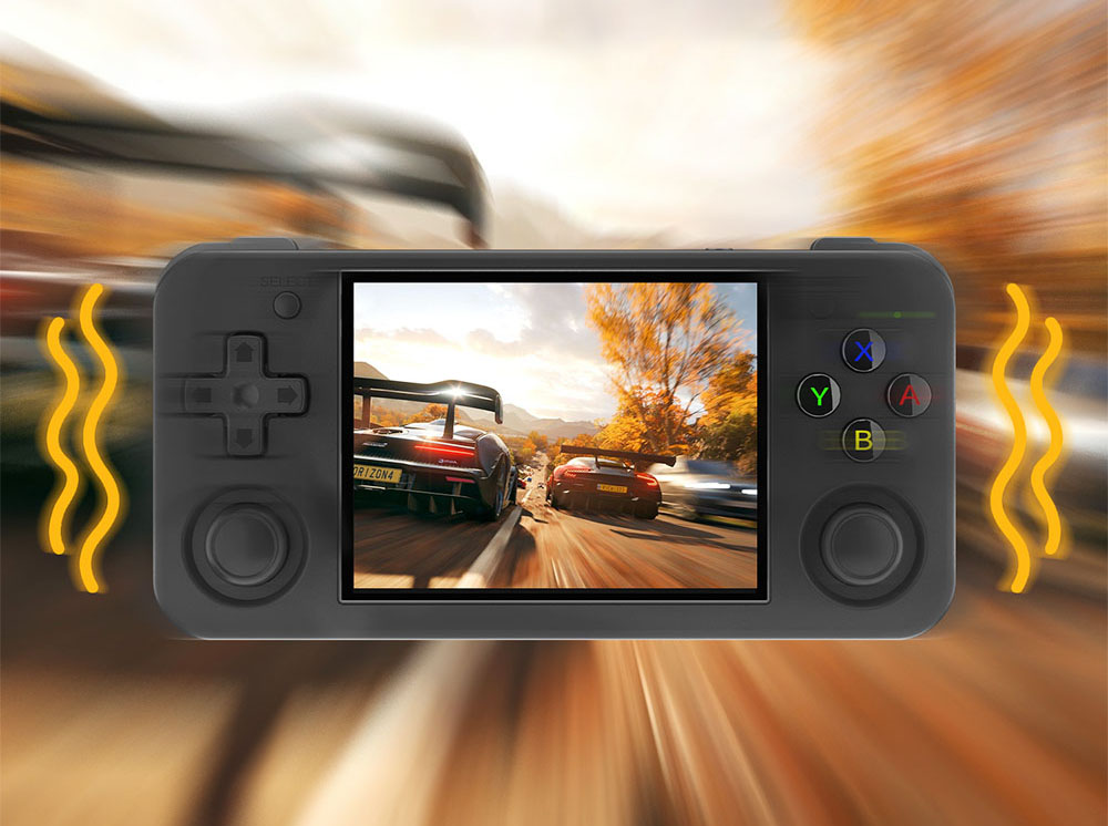 ANBERNIC RG35XX H Game Console 64GB+128GB 10000+ Games - Black