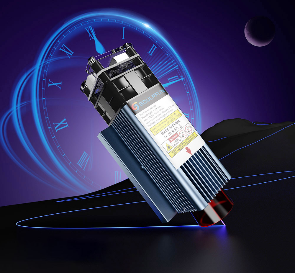 Sculpfun S9 Laser Engraver Full-Metal CNC Laser Engraving Machine 5.5W High Precision Engraving Area 410x420mm