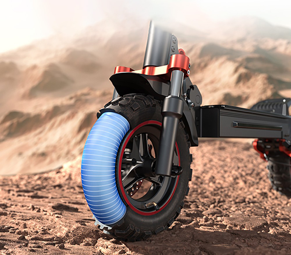 iScooter iX5S Electric Scooter, 1000W Motor, 48V 15Ah Battery, 10-inch Tire, 25km/h Max Speed, 65km Range, Dual Disc Brakes, Front & Rear Shock Absorbers