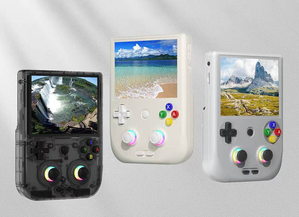 ANBERNIC RG406V Android 13 Game Console, 4-inch 960*720P IPS Touchscreen, 8GB LPDDR4 +128GB UFS2.2, 128GB TF Card 4000+ Games, 1080p Output, 5G WiFi, Bluetooth 5.0, Moonlight Streaming - Grey