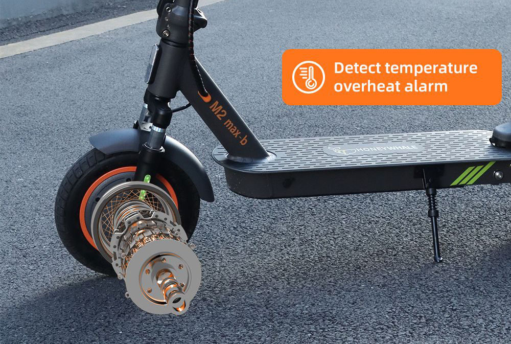 HONEYWHALE M2 MAX-B Electric Scooter with Seat, 350W Motor, 36V 10Ah Battery, 10-inch Tire, 32km/h Max Speed, 32km Range, Disc Brake