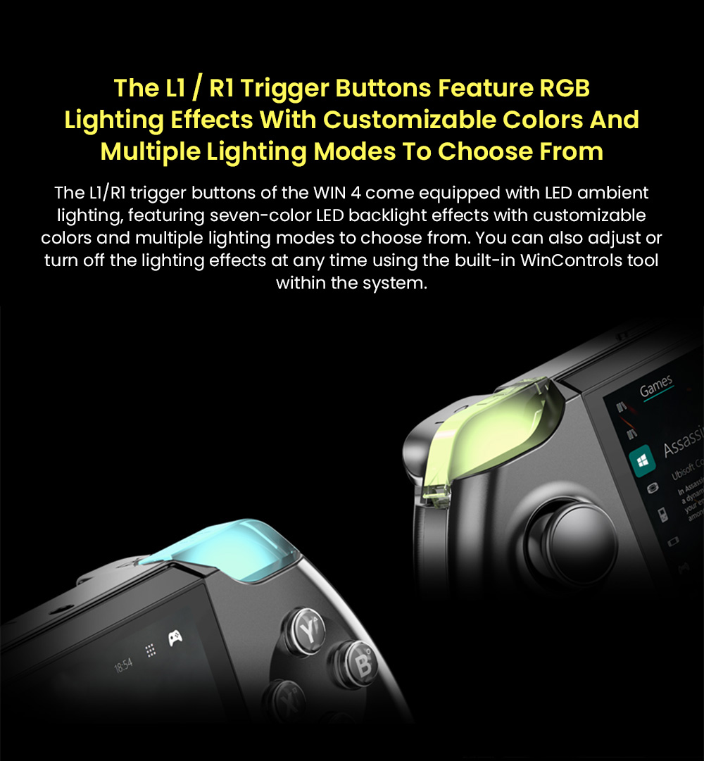 GPD WIN 4 (2025) Game Laptop, 6'' 1920x1080 Screen, AMD Ryzen AI 9 HX 370 12 Cores Max 5.1GHz, 32GB LPDDR5x RAM 2TB SSD, WiFi6E Bluetooth5.3, 1*USB4, 1*Full-featured Type-C, 1*Charging Only Type-C, 1*Oculink, 3*USB3.2, 1*HDMI2.0, 1*RJ45 - EU Plug