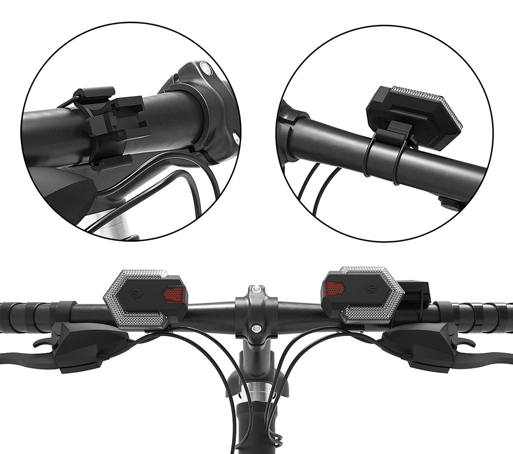 Cycling Wireless Turning Signal Light Visible Day and Night USB Charging for Bike, Electric Bycicle and Scooter