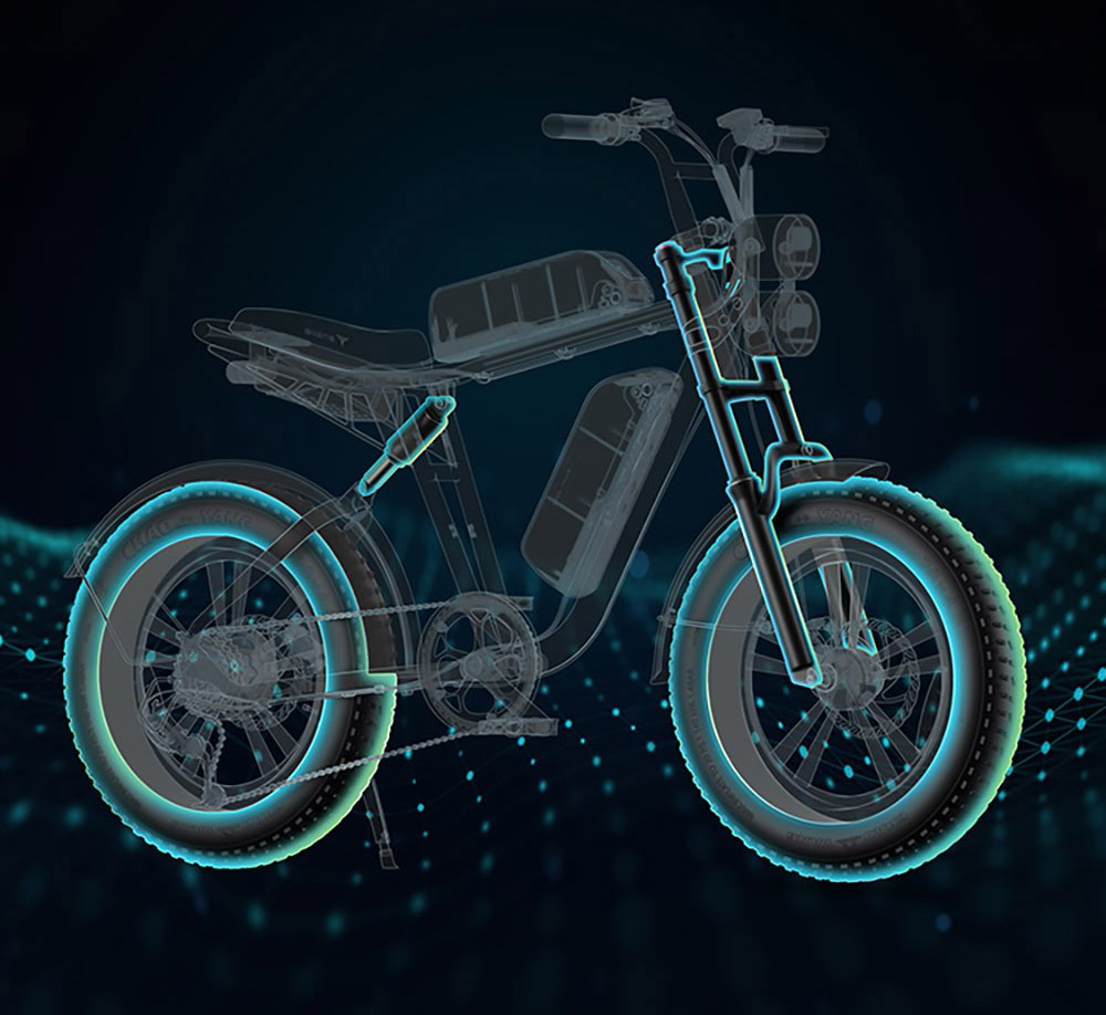 ENGWE M20 Dual Battery Mountain E-Bike 20*4.0 Inch Fat Tires 750W Brushless Motor 45km/h Max Speed 48V 2*13Ah Batteries Front & Rear Disc Brakes Shimano 7-Speed Gear - Black