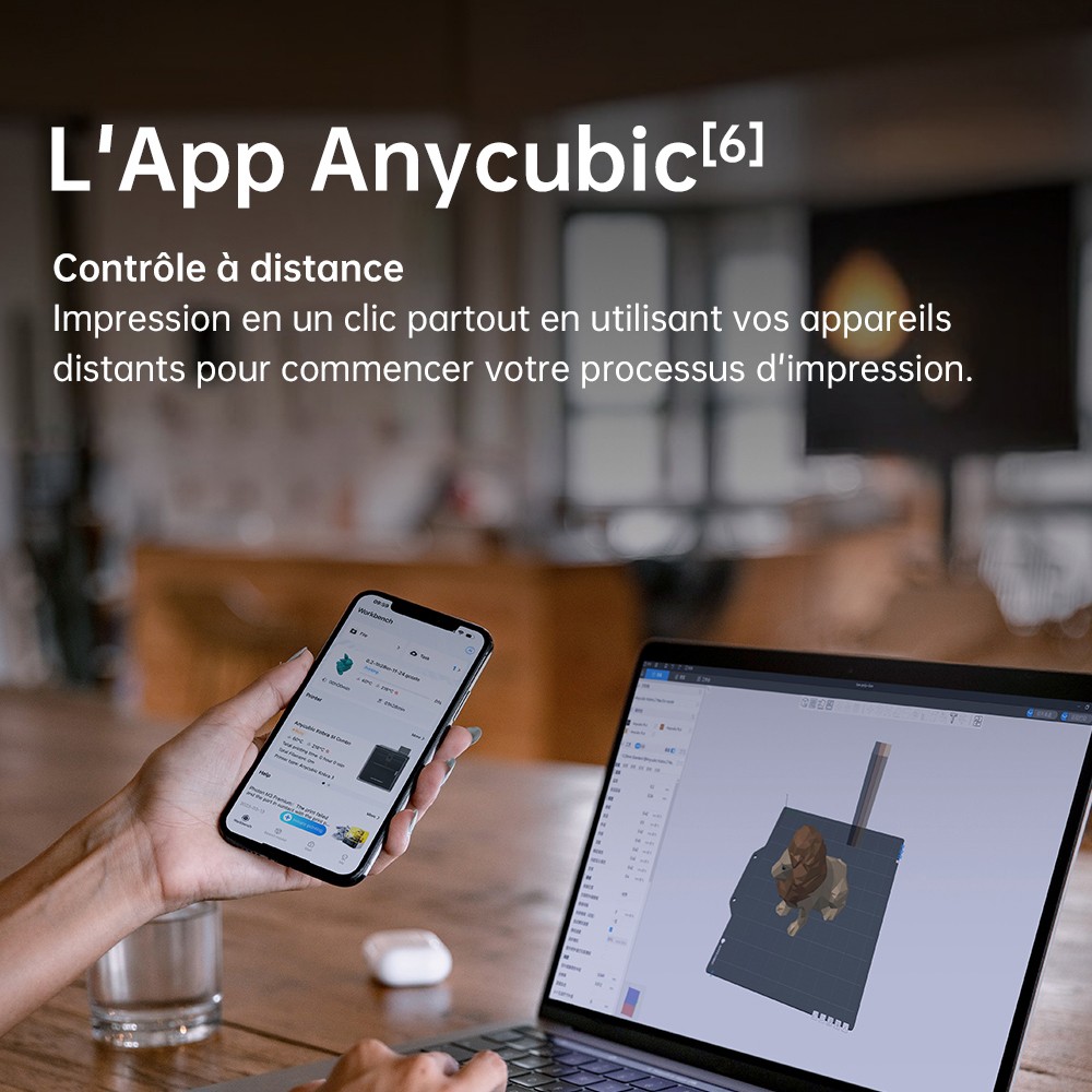 Imprimante 3D ANYCUBIC KOBRA S1 COMBO, impression 8 couleurs éclatantes, vitesse ultra-rapide de 600 mm/s, mise à niveau automatique, tête d'impression 320 °C, ultra-silencieuse 44 dB, construction CoreXY, 250 x 250 x 250 mm