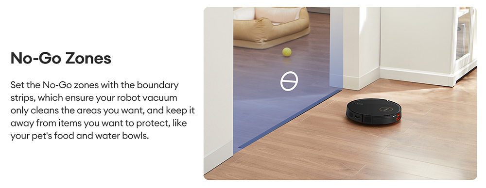 Ultenic D6S Robot Vacuum Cleaner Gyroscopic Navigation, 3-in-1 Sweep Vacuum Mop, 3000 Suction, 4 Cleaning Modes, 2600mAh Battery, 120min Runtime