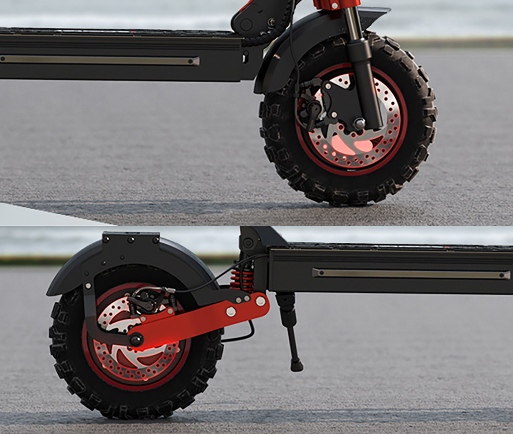 iScooter iX5S Electric Scooter, 1000W Motor, 48V 15Ah Battery, 10-inch Tire, 25km/h Max Speed, 65km Range, Dual Disc Brakes, Front & Rear Shock Absorbers