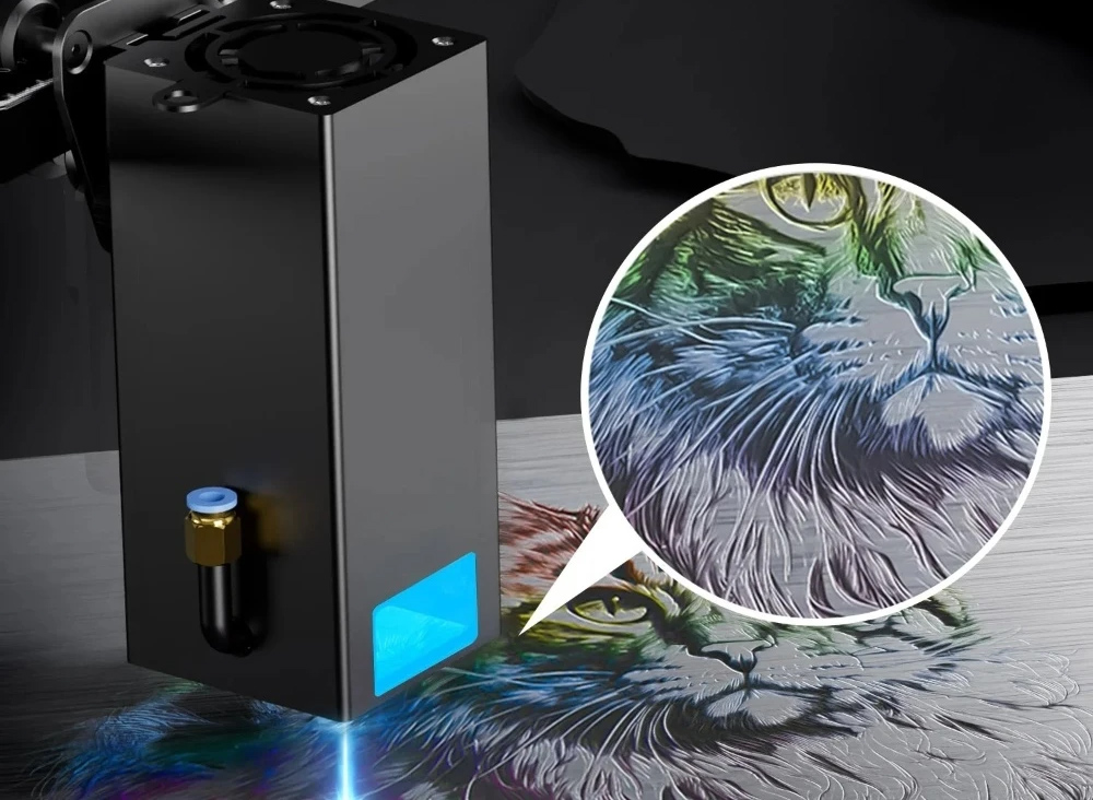 LONGER RAY5 20W Laser Engraver Cutter, Fixed Focus, 0.08*0.1mm Laser Spot, Color Touchscreen, 32-Bit Chipset, Support APP Connection, Working Area 375*375mm