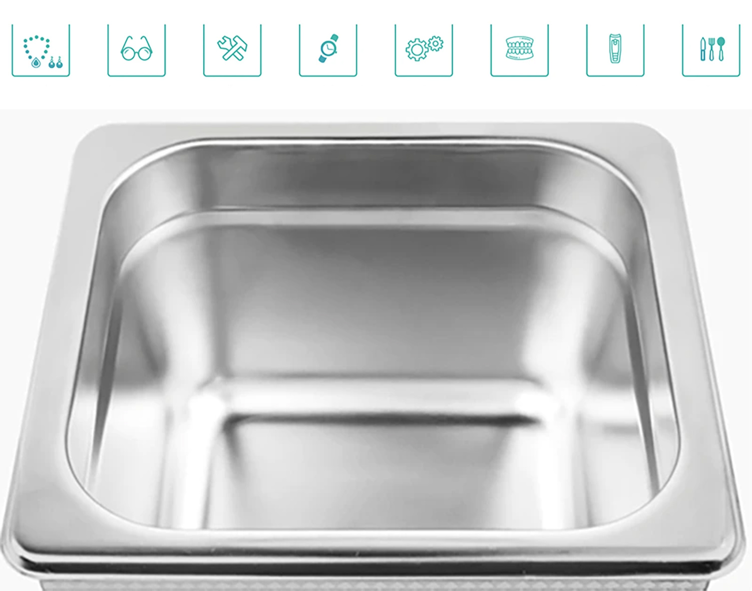 Geekbes 2L Digital Ultrasonic Cleaner, 60W Ultrasonic Power, 100W Heating Power, Adjustable Time/Temperature