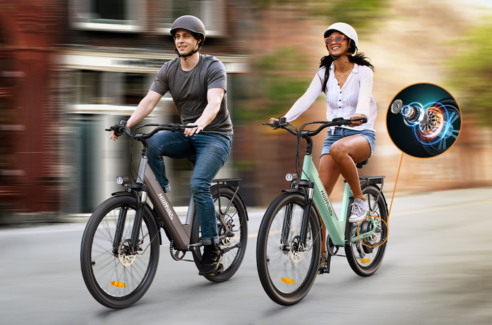 HillMiles MileCity1 Electric Bike, 250W Motor, 36V 13AH Battery, 26-inch Tire, 32km/h Max Speed, 100km Max Range, Shimano 7-speed, Mechanical Disc Brake, Front Fork Suspension, IP65 Waterproof