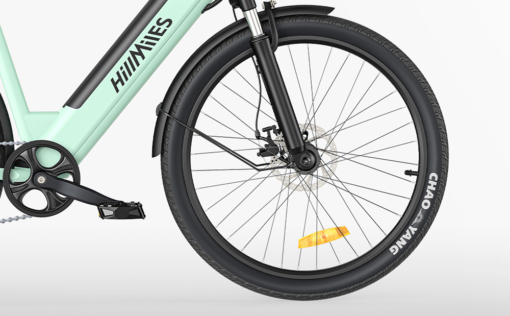 HillMiles MileCity1 Electric Bike, 250W Motor, 36V 13AH Battery, 26-inch Tire, 32km/h Max Speed, 100km Max Range, Shimano 7-speed, Mechanical Disc Brake, Front Fork Suspension, IP65 Waterproof