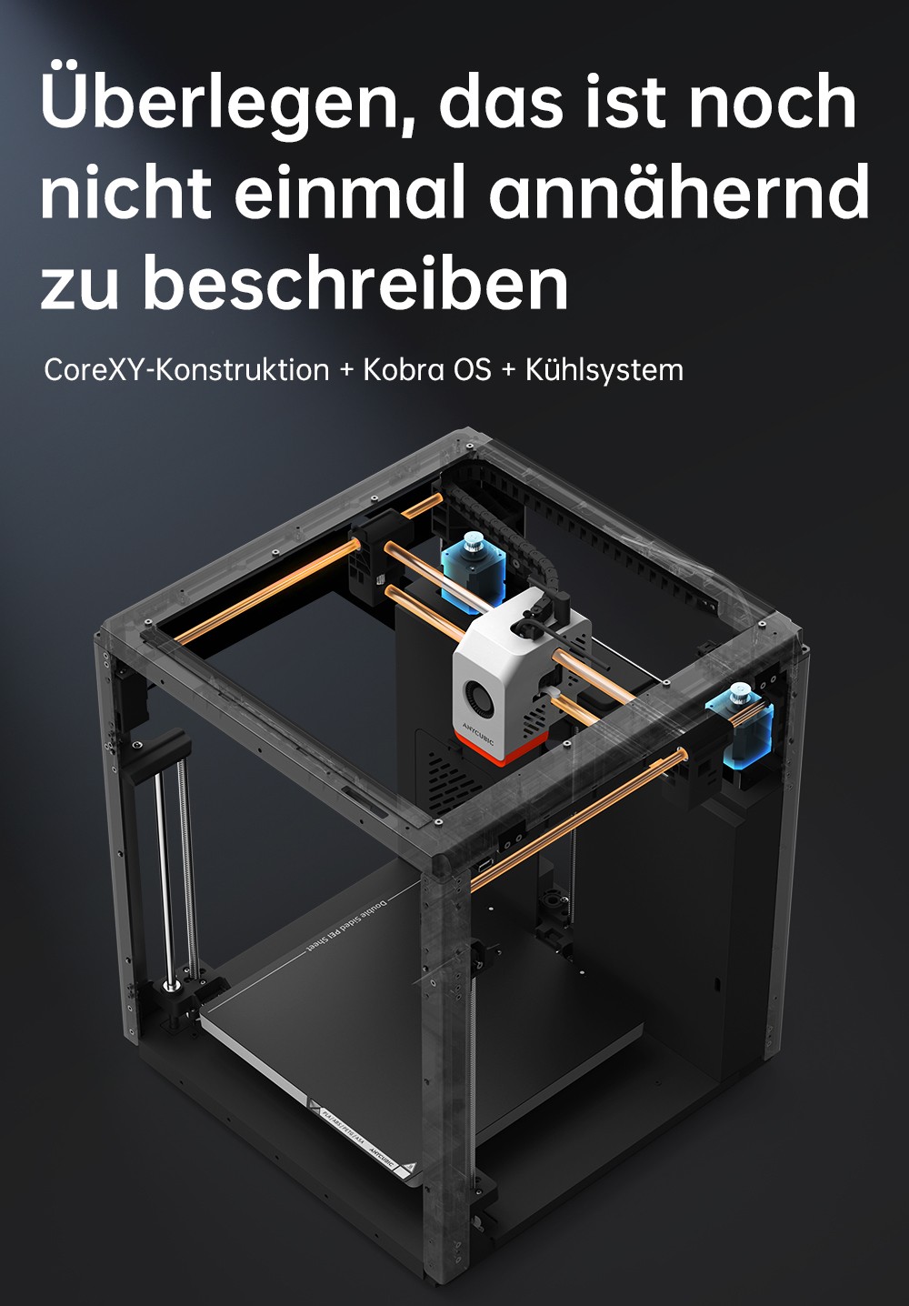 ANYCUBIC KOBRA S1 COMBO 3D-Drucker, lebendiger 8-Farben-Druck, 600 mm/s ultraschnelle Geschwindigkeit, automatische Nivellierung, 320 °C Hotend, 44 dB ultraleise, CoreXY-Konstruktion, 250 x 250 x 250 mm