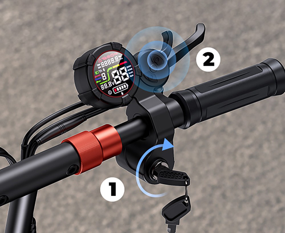 iScooter iX5S Electric Scooter, 1000W Motor, 48V 15Ah Battery, 10-inch Tire, 25km/h Max Speed, 65km Range, Dual Disc Brakes, Front & Rear Shock Absorbers