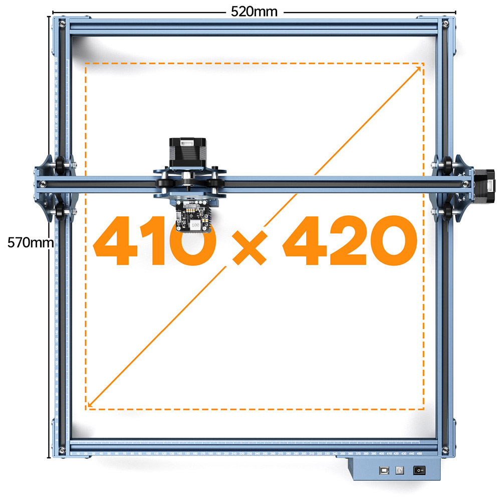 Sculpfun S9 Laser Engraver Full-Metal CNC Laser Engraving Machine 5.5W High Precision Engraving Area 410x420mm