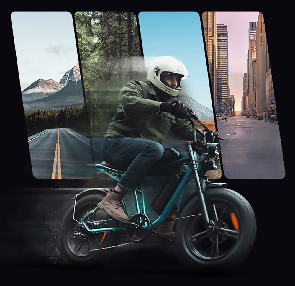 ENGWE M20 Dual Battery Mountain E-Bike 20*4.0 Inch Fat Tires 750W Brushless Motor 45km/h Max Speed 48V 2*13Ah Batteries Front & Rear Disc Brakes Shimano 7-Speed Gear - Black