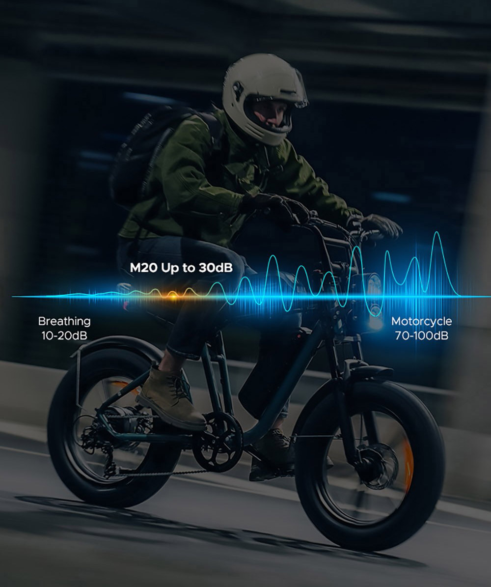 ENGWE M20 Dual Battery Mountain E-Bike 20*4.0 Inch Fat Tires 750W Brushless Motor 45km/h Max Speed 48V 2*13Ah Batteries Front & Rear Disc Brakes Shimano 7-Speed Gear - Black