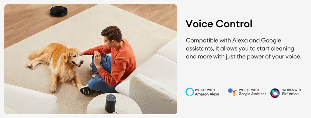 Ultenic D6S Robot Vacuum Cleaner Gyroscopic Navigation, 3-in-1 Sweep Vacuum Mop, 3000 Suction, 4 Cleaning Modes, 2600mAh Battery, 120min Runtime