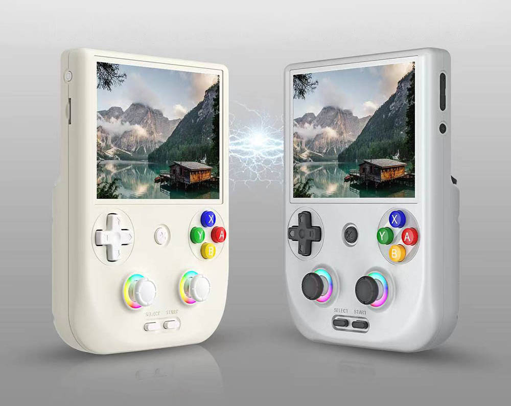 ANBERNIC RG406V Android 13 Game Console, 4-inch 960*720P IPS Touchscreen, 8GB LPDDR4 +128GB UFS2.2, 128GB TF Card 4000+ Games, 1080p Output, 5G WiFi, Bluetooth 5.0, Moonlight Streaming - Black