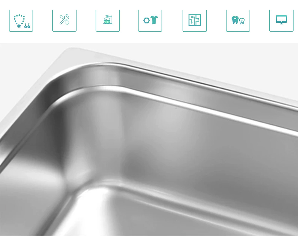 Geekbes 22L Ultrasonic Cleaner with Mechanical Knob, 480W Ultrasonic Power, 500W Heating Power, Adjustable Time/Temperature, Automatic Thermostat Function