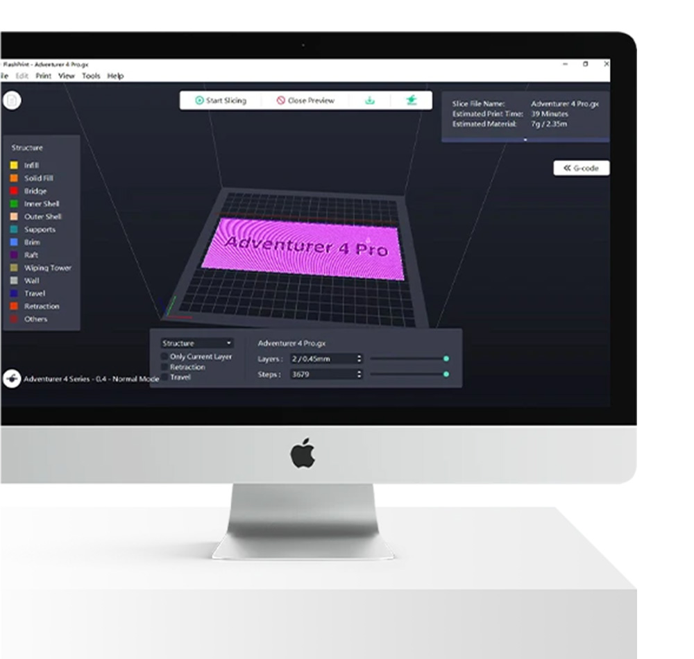 Flashforge Adventurer 4 Pro 3D Printer, 30-Point Auto Leveling, Max 300mm/s Print Speed, Built-in Camera, HEPA 13 Air Filter, PEI Build Plate, 220*200*250mm