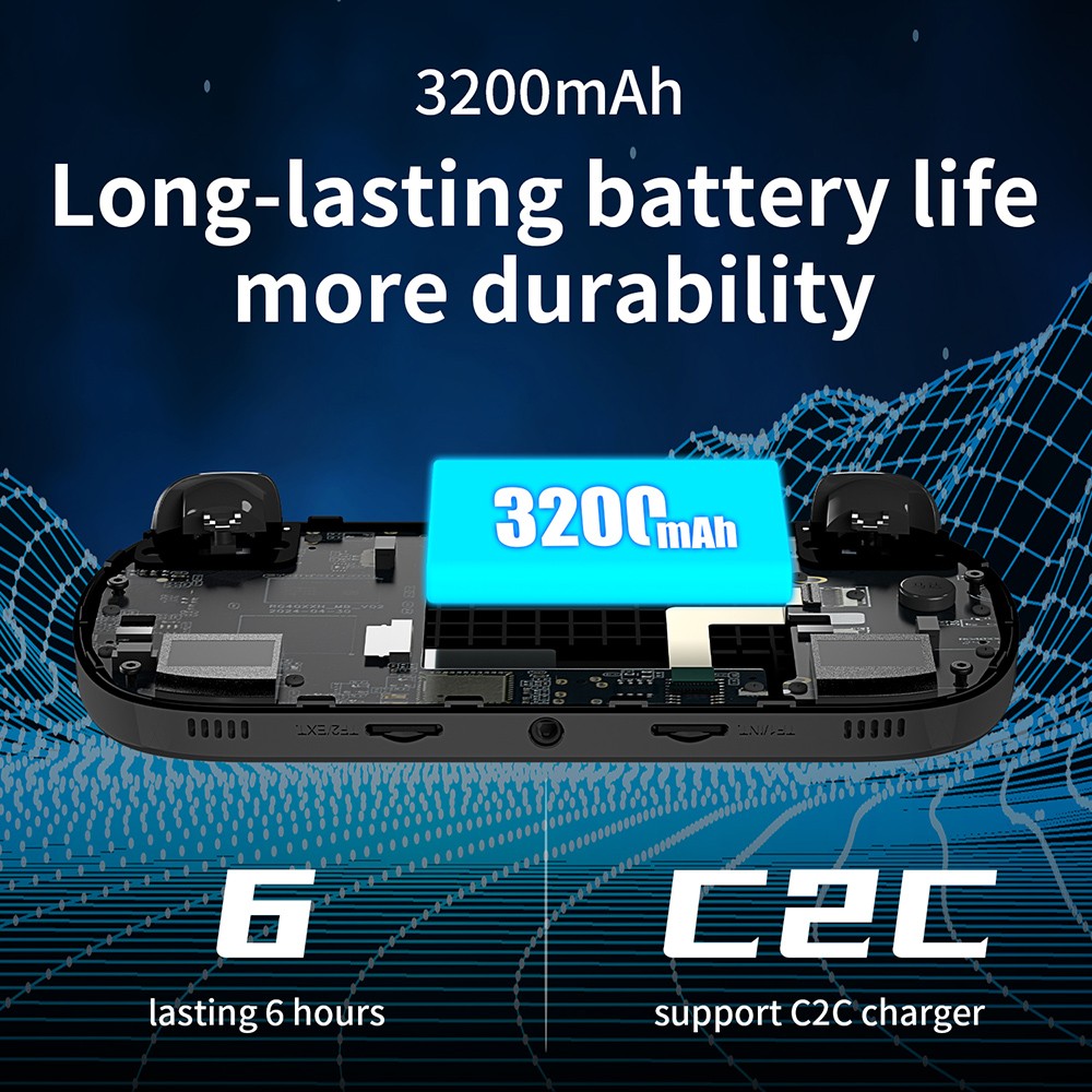 Refurbished ANBERNIC RG40XX H Retro Game Console with RGB Light, 32GB TF Card with 5000+ Games, LPDDR4 1GB, 640*480P IPS Screen, 3200mAh Battery for 6 Hours Autonomy, Linux OS, 5G Wifi Bluetooth, Moonlight Streaming - Black