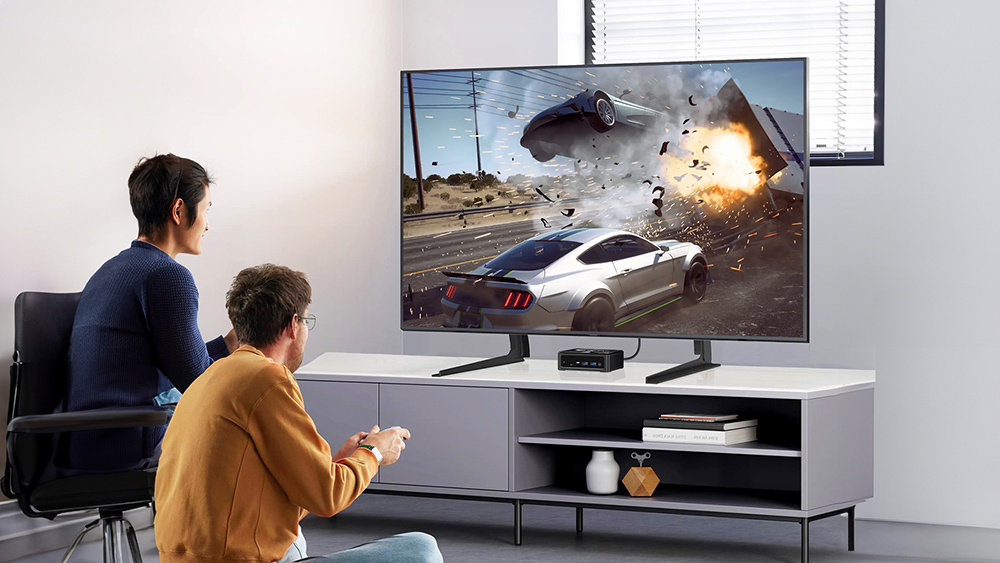 BMAX B9 Power Mini-PC, Intel Core i9-12900H 14 Kerne, max. 5,0 GHz, 32 GB RAM, 1 TB SSD, DP+HDMI+Typ-C 4K-Dreifachdisplay, unterstützt dynamisches HDR, WiFi 6, Bluetooth 5.2, 2 x USB 3.2, 2 x USB 2.0, 1 x RJ45, 1 x 3,5-mm-Headset-Buchse, Space Capsule-Kühlsystem