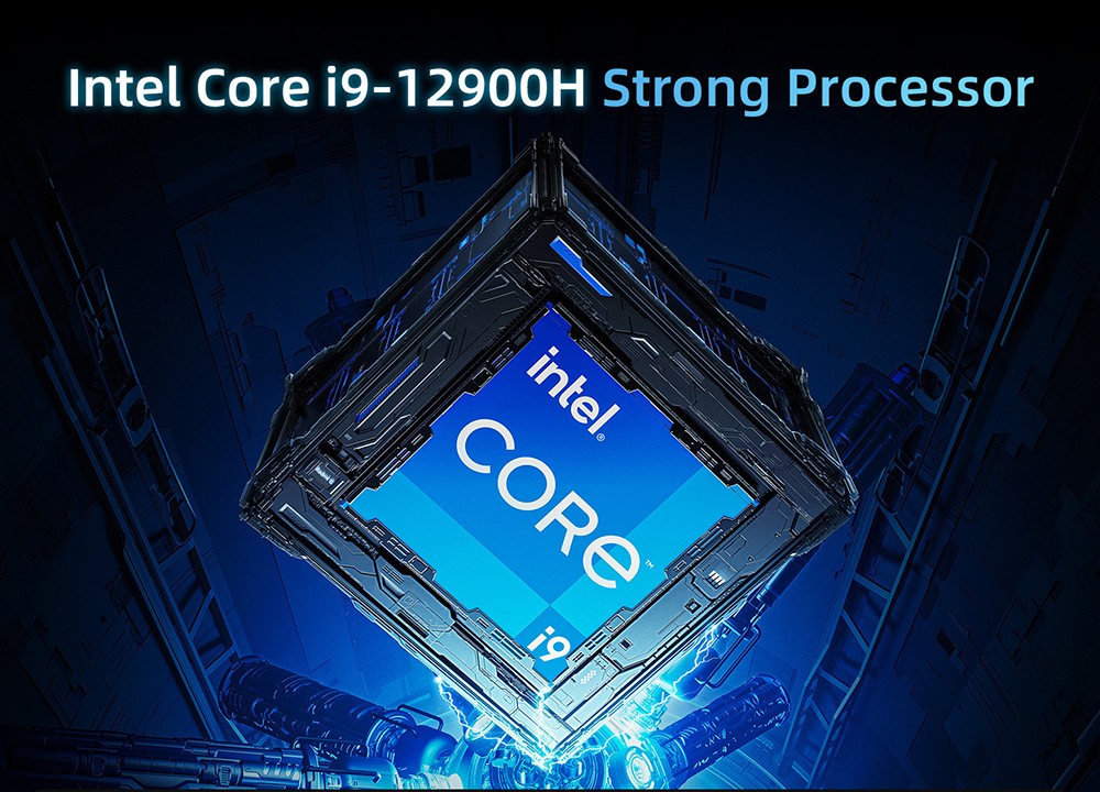 BMAX B9 Power Mini-PC, Intel Core i9-12900H 14 Kerne, max. 5,0 GHz, 32 GB RAM, 1 TB SSD, DP+HDMI+Typ-C 4K-Dreifachdisplay, unterstützt dynamisches HDR, WiFi 6, Bluetooth 5.2, 2 x USB 3.2, 2 x USB 2.0, 1 x RJ45, 1 x 3,5-mm-Headset-Buchse, Space Capsule-Kühlsystem