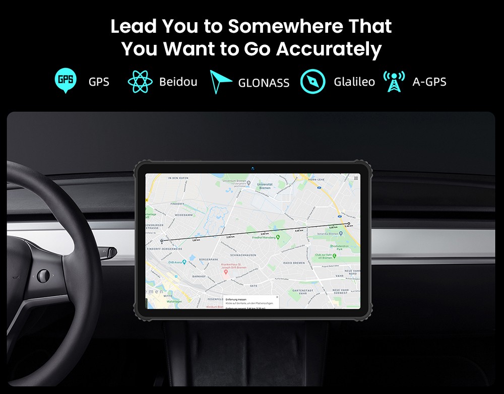 BMAX I10 S Pro Rugged Tablet, 10.1 inch 1920*1200 IPS Touchscreen, UNISOC T616 8 Cores Max 2.0GHz, 14GB RAM (6GB +8GB Expansion) 128GB ROM, Android 14, 2.4/5GHz WiFi Bluetooth 5.0, 13MP+5MP Camera, 10000mAh Battery, GPS/Galileo/GLONASS/BDS, 4G LTE