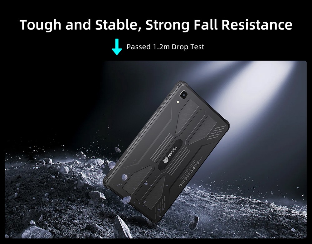 BMAX I10 S Pro Rugged Tablet, 10.1 inch 1920*1200 IPS Touchscreen, UNISOC T616 8 Cores Max 2.0GHz, 14GB RAM (6GB +8GB Expansion) 128GB ROM, Android 14, 2.4/5GHz WiFi Bluetooth 5.0, 13MP+5MP Camera, 10000mAh Battery, GPS/Galileo/GLONASS/BDS, 4G LTE