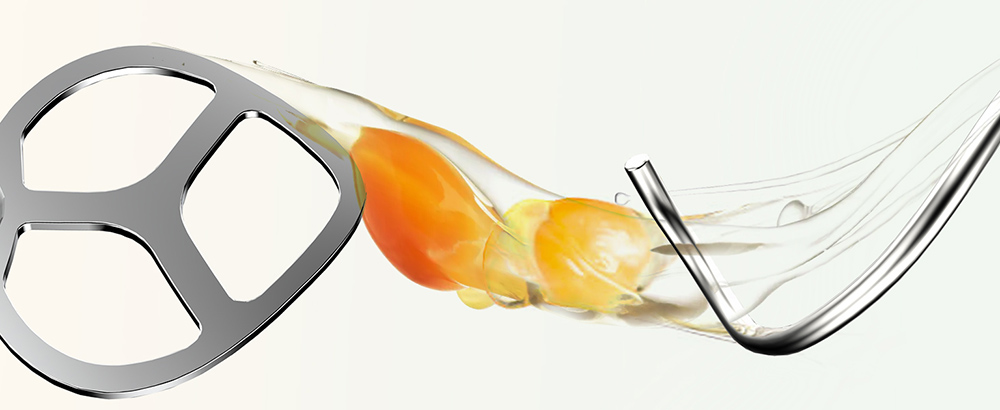 Chefre M500 Robot de cuisine sur socle, machine à pâte avec bol en acier inoxydable de 7 L, 10 niveaux de vitesse, 3 accessoires de mélange, puissance de 1 800 W, rouge