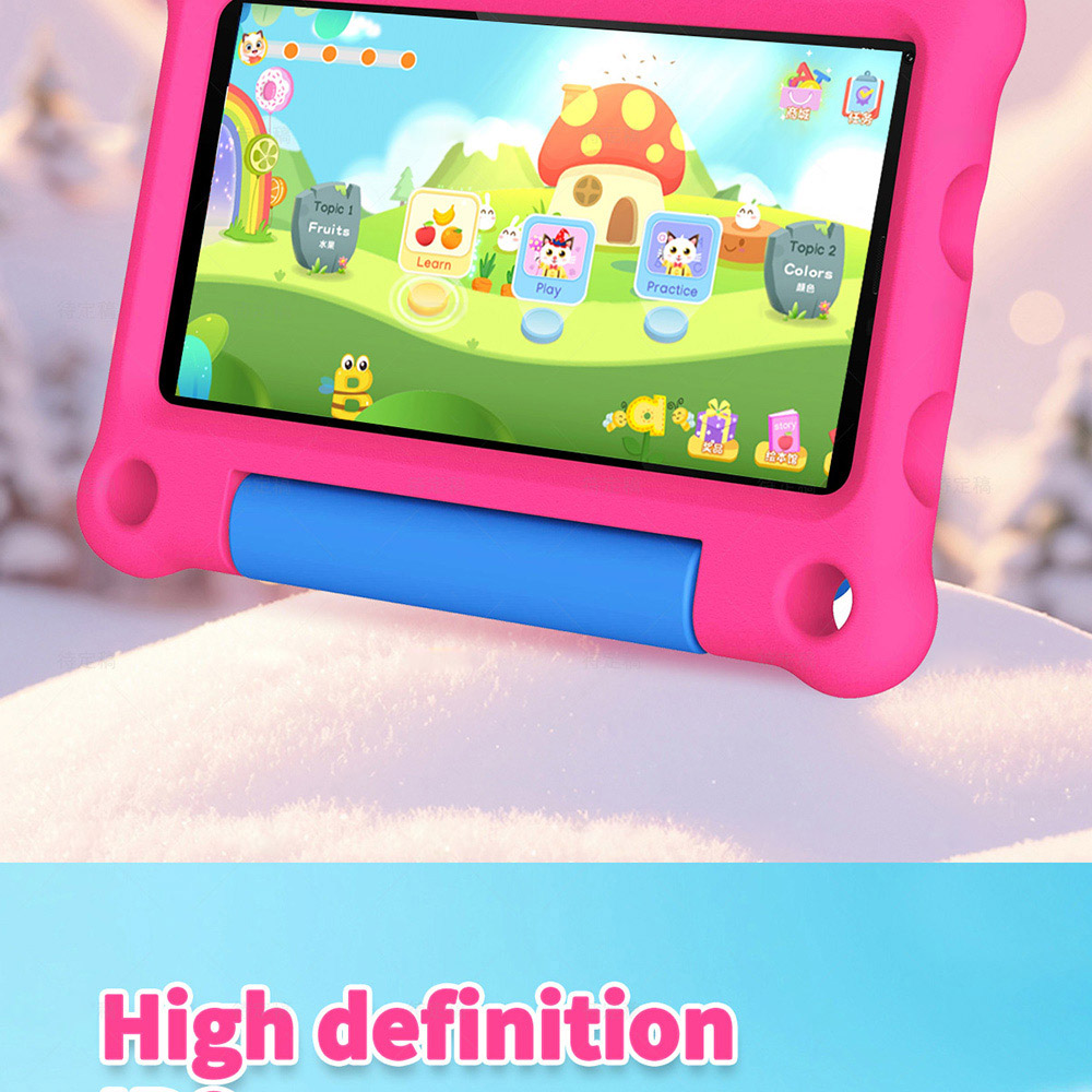 G-tab T7 Kids Tablet, 7 inch 1024*600 IPS Screen, Android 14, 1.5GHz Quad-core CPU, 4GB RAM (2GB +2GB Expansion) 64GB ROM, 2.4/5GHz WiFi, 3000mAh Battery, 2MP+2MP Camera - Pink