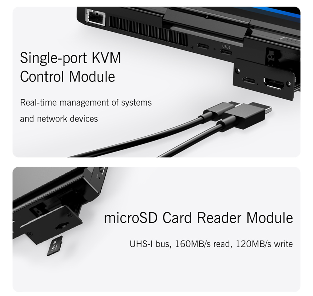 GPD Pocket 4 Handheld Laptop, 8.8'' 2560*1600 Touchscreen, 144Hz Refresh Rate, AMD Ryzen AI 9 HX 370 12 Cores Max 5.1GHz, 32GB RAM 2TB SSD, WiFi6E Bluetooth5.3, 1*USB4, 1*HDMI, 1*Full-Featured USB-C, 1*USB3.2, 1*USB2.0, 1*microSD, 1*RJ45 - EU Plug