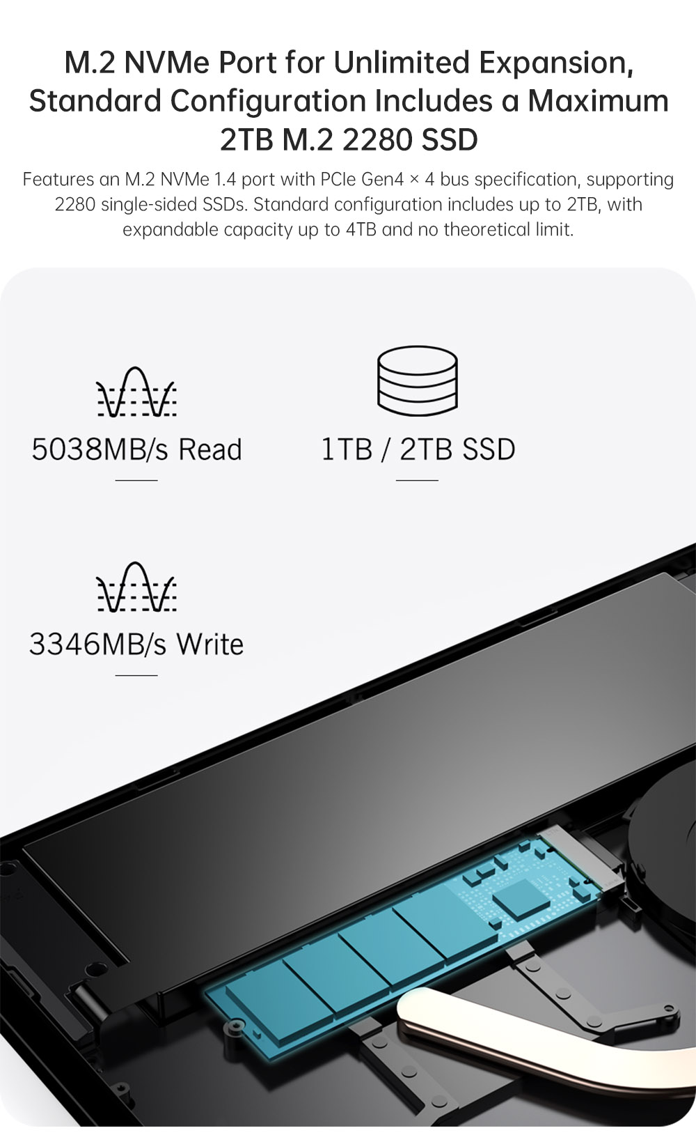 GPD Pocket 4 Handheld Laptop, 8.8'' 2560*1600 Touchscreen, 144Hz Refresh Rate, AMD Ryzen 7 8840U 8 Cores Max 5.1GHz, 16GB RAM 1TB SSD, WiFi6E Bluetooth5.3, 1*USB4, 1*HDMI, 1*Full-Featured USB-C, 1*USB3.2, 1*USB2.0, 1*microSD, 1*RJ45 - EU Plug