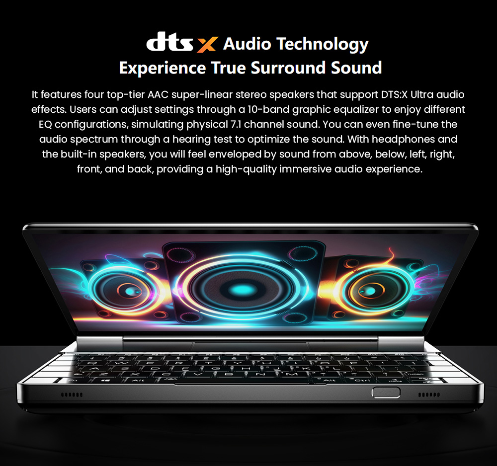 GPD WIN Max 2 (2025) Handheld Gaming PC, AMD Ryzen AI 9 HX 370 12 Cores Max 5.1GHz, 10.1'' 2560*1600 Screen, 32GB LPDDR5x 7500MT/s RAM 2TB SSD, 4G LTE, WiFi 6E Bluetooth 5.3, 2*USB4, 1*Oculink, 1*HDMI2.1, 2*USB 3.2, 1*SD, 1*microSD, 35W TDP - US Plug