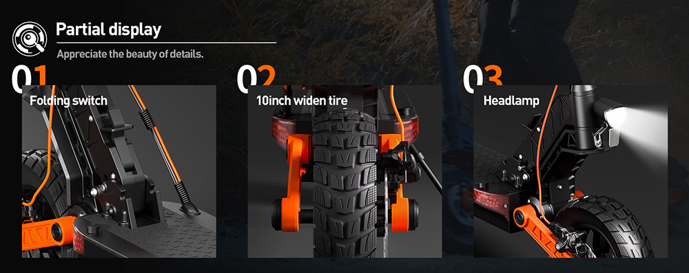 Joyor S5-Z Foldable Electric Scooter, 600W Motor, 48V 13Ah Battery, 10-inch Tires, 25km/h Max Speed, 54km Range, Front & Rear Disc Brake, Rocker Arm Suspension System