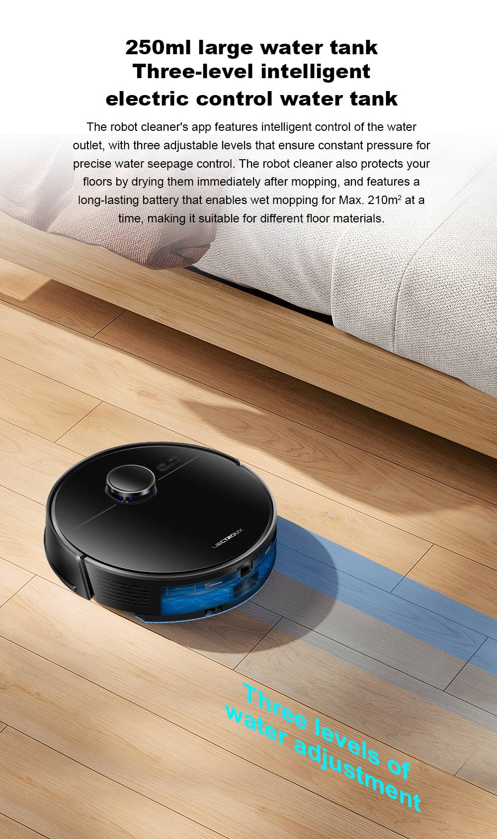 Liectroux M70 Pro Lidar Robot Vacuum Cleaner with Self-emptying Dustbin, Multi-floor Map Storage, 6500Pa Strong Suction, 3200mAh Battery, Max. 175min Runtime, Smart App & Voice Control, 3L Dust Bag, Black
