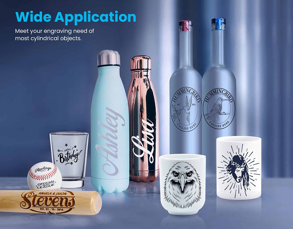 Refurbished Mecpow G3 Rotary Roller with Risers, 360 Degree Engraving for Cylindrical Objects