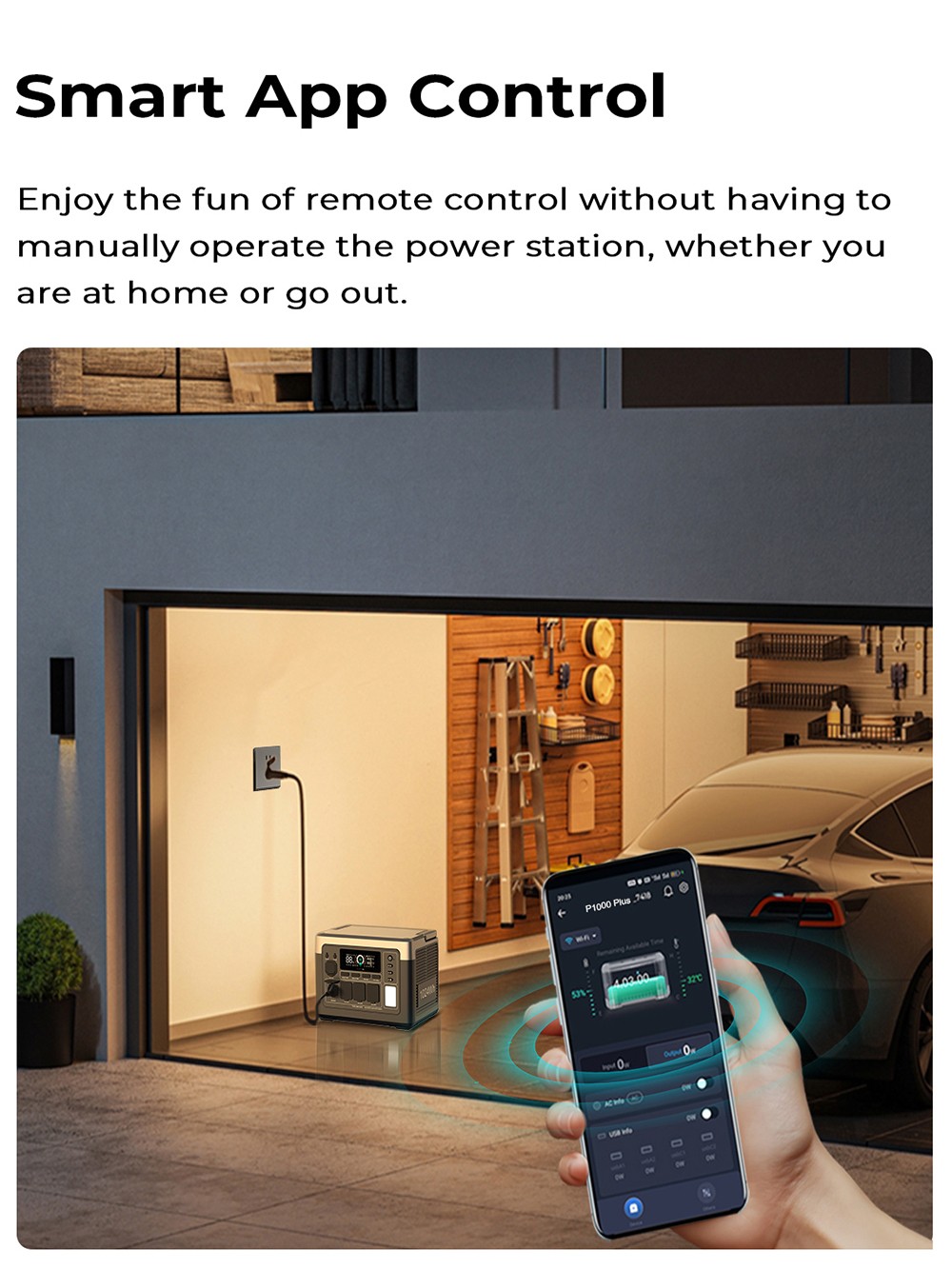 OUKITEL P1000 PLUS Station d'Énergie Portable, Générateur Solaire 1800W 1024Wh avec Batterie LiFePO4, Charge Rapide, Contrôle par Application Smart pour Extérieur, Camping-Car, Secours Domicile et Urgences