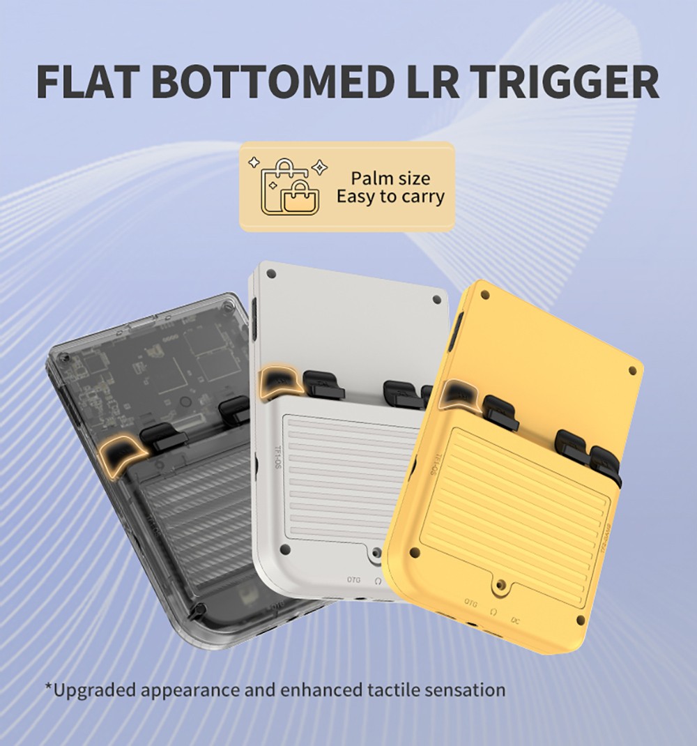 Powkiddy V20 Handheld Game Console, 64GB TF Card, 3.5 inch IPS Screen, Open Source Linux System, 64-bit 3D Simulators, 10 Hours Playtime - Black