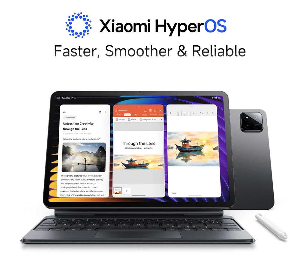 Xiaomi Pad 7 Tablet Chinese Version, 11.1 inch 3200*2136 Screen, Snapdragon 7 8 Core Max 2.8GHz, 12GB RAM 128GB ROM, 13MP+8MP Camera, 8850mAh Battery, WiFi 6E Bluetooth 5.4, Dolby Atmos - Blue