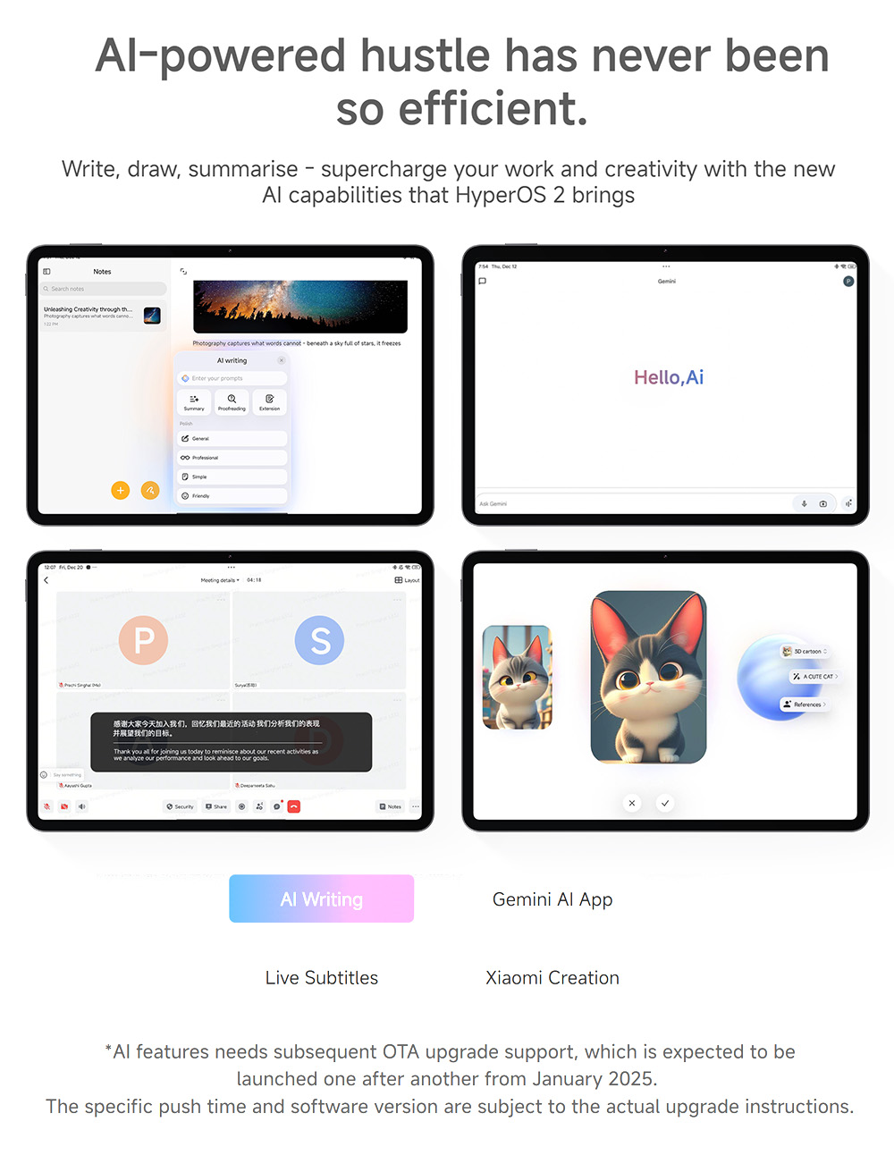 Xiaomi Pad 7 Tablet Chinese Version, 11.1 inch 3200*2136 Screen, Snapdragon 7 8 Core Max 2.8GHz, 8GB RAM 256GB ROM, 13MP+8MP Camera, 8850mAh Battery, WiFi 6E Bluetooth 5.4, Dolby Atmos - Green