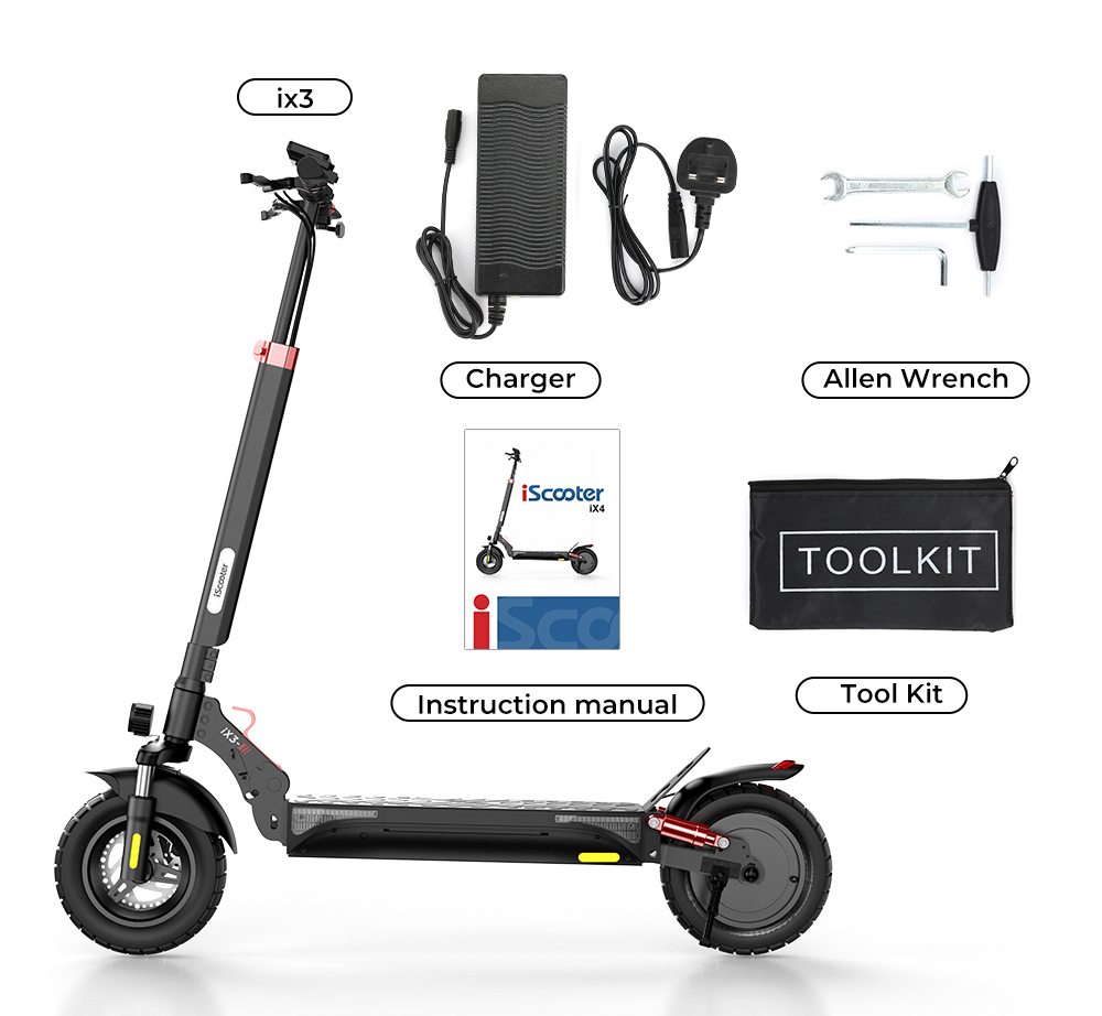 iScooter iX3 Folding Electric Scooter, 10