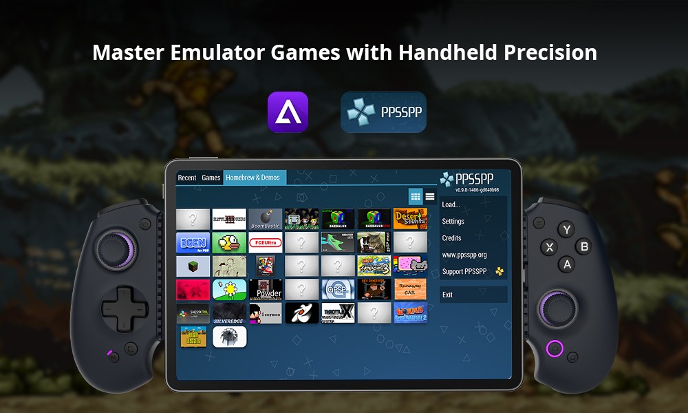 abxylute S9 Manette de jeu, compatible avec les séries iPhone 15/16, iPad Mini 6/7, téléphone et tablette Android, étirement maximal 216 mm, application de jeu