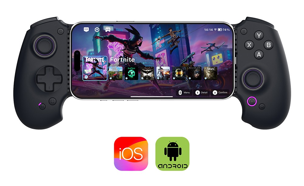 abxylute S9 Gaming Controller, Compatible with iPhone 15/16 Series, iPad Mini 6/7, Android Phone & Tablet