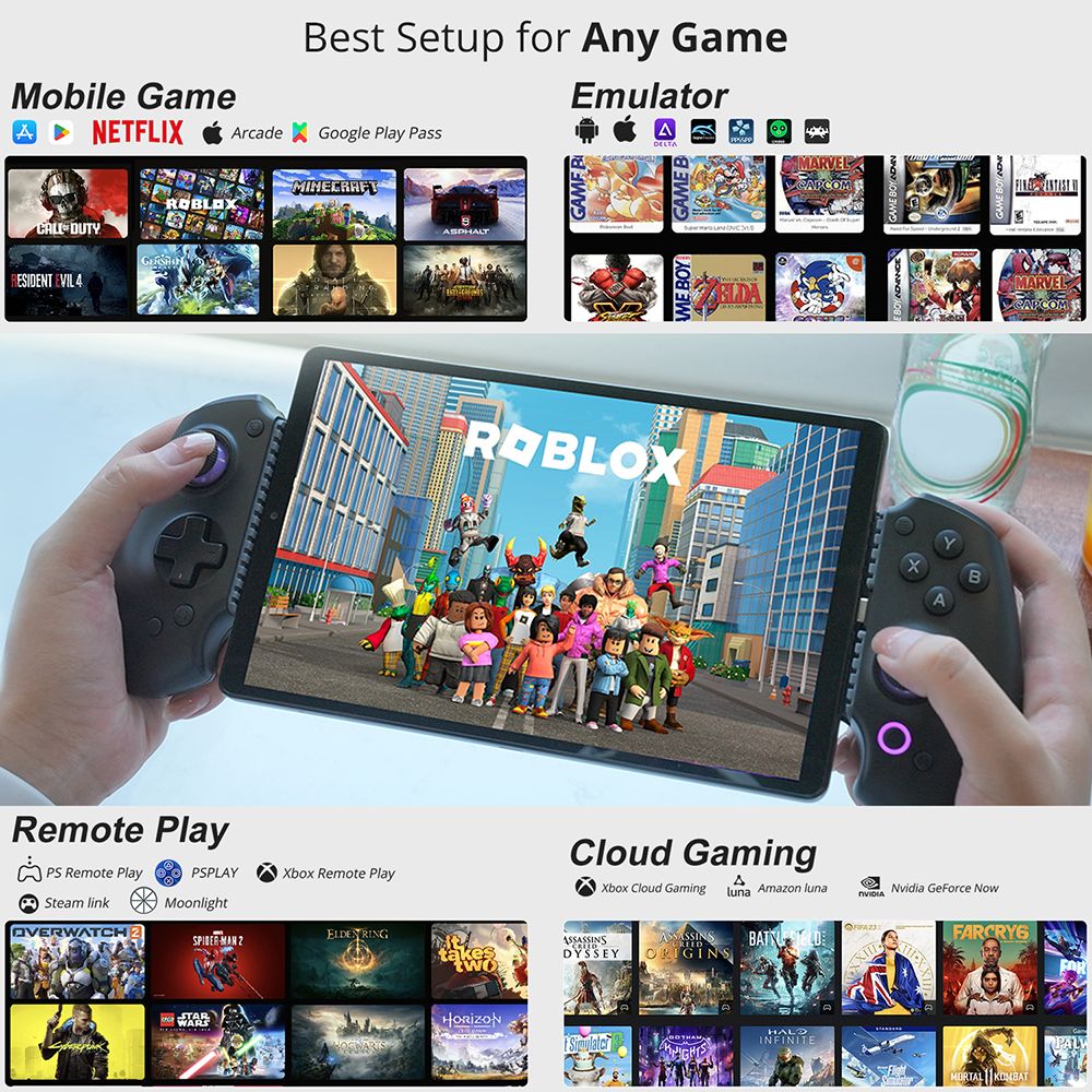 abxylute S9 Gaming Controller, Compatible with iPhone 15/16 Series, iPad Mini 6/7, Android Phone & Tablet