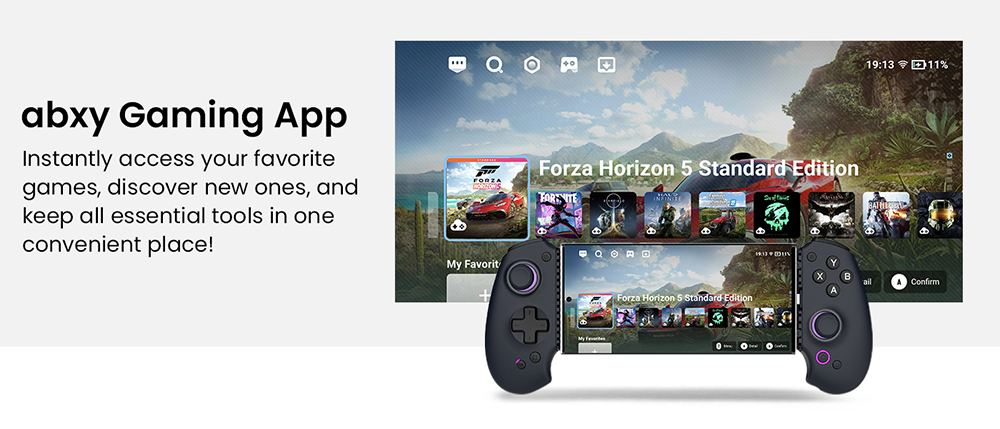 abxylute S9 Gaming Controller, Compatible with iPhone 15/16 Series, iPad Mini 6/7, Android Phone & Tablet