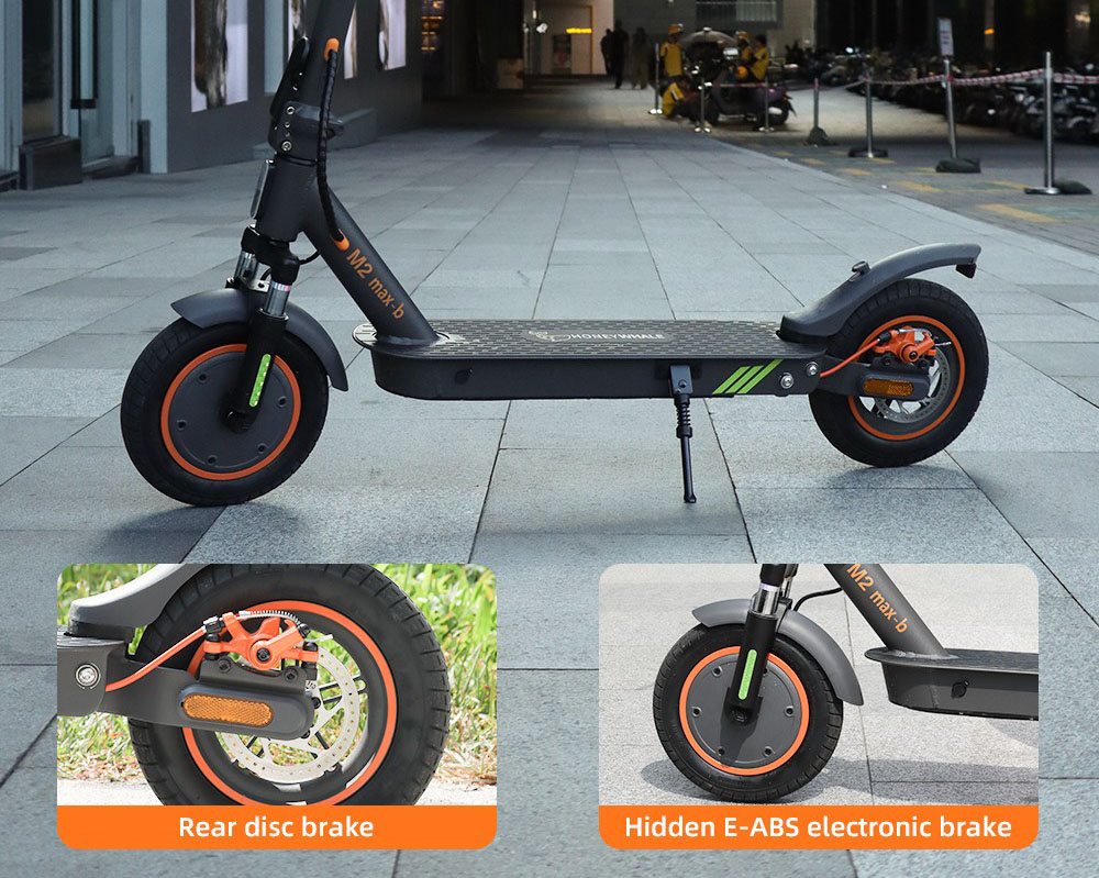 HONEYWHALE M2 MAX-B Electric Scooter with Seat, 350W Motor, 36V 10Ah Battery, 10-inch Tire, 32km/h Max Speed, 32km Range, Disc Brake